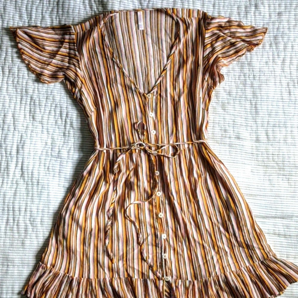 Ruffle Hem Mini Dress